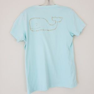 Vineyard Vines Light Blue/Gold Short Sleeve Tshirt
